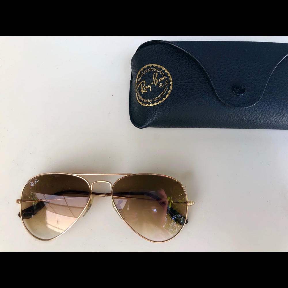 Ray Ban Aviator light brown gradient